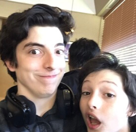 Nick Wolfhard with his brother Finn Wolfhard 